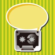 Audiotape theme elements vector eps N76