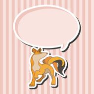 animal fox cartoon theme elements N4