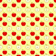 Vintage style red apples pattern