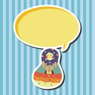 Matryoshka Russian traditional wooden doll vector pattern el N98