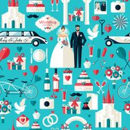 Wedding symbols set