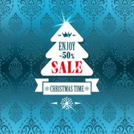 Christmass tree sale label