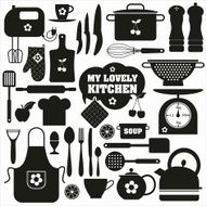 Kitchen icons set of tools N6
