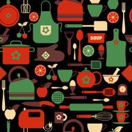 Seamless pattern kitchen tools N5