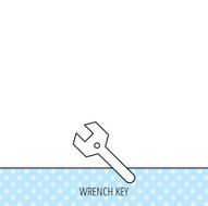 Wrench key icon Repair tool sign N9