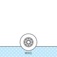 Car wheel icon Automobile service sign N5