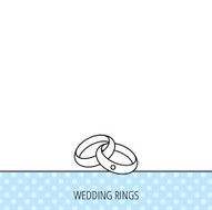Wedding rings icon Bride and groom jewelery N7