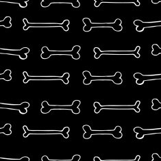 Vector seamless pattern with hand drawn bones N2