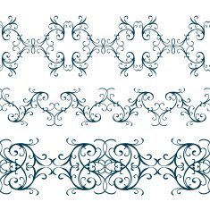 Calligraphic design element vintage pattern N24