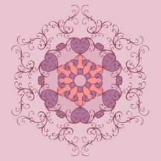 Calligraphic design element vintage pattern N25