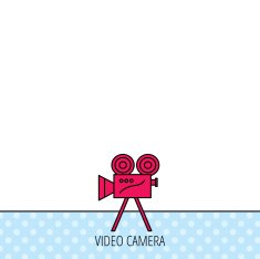 Video camera icon Retro cinema sign N9
