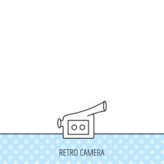 Video camera icon Retro cinema sign N10