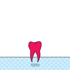 Tooth icon Dental stomatology sign N3