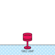 Table lamp icon Desk light sign N5