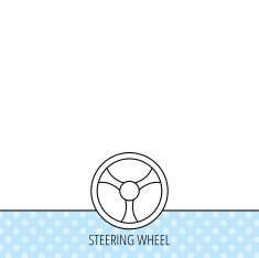Steering wheel icon Car drive control sign N4