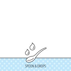Spoon with water drops icon Baby medicine dose N3