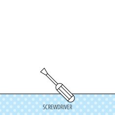 Screwdriver icon Repair or fix tool sign N2