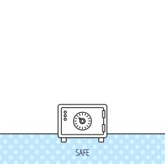Safe icon Money deposit sign N18