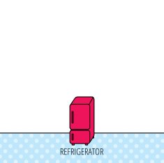 Refrigerator icon Fridge sign N7