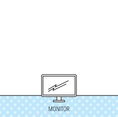 PC monitor icon Led TV sign N5