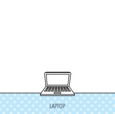 Laptop icon Mobile PC sign N5