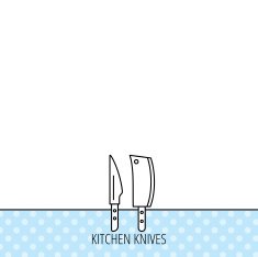 Butcher and kitchen knives icon N3