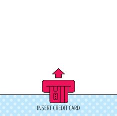Insert credit card icon Shopping sign N5