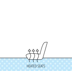 Heated seat icon Warm autoarmchair sign N4