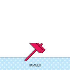 Hammer icon Repair or fix sign N10