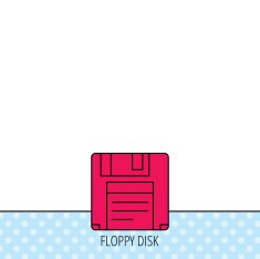 Floppy disk icon Retro data storage sign N3