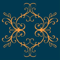 Calligraphic design element vintage pattern N32