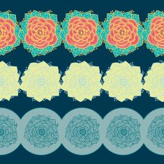 Borders with flowers Vector illustration N2