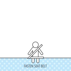 Fasten seat belt icon Human silhouette sign N4
