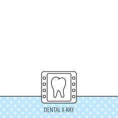 Dental x-ray icon Orthodontic roentgen sign N3