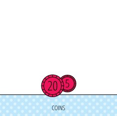 Coins icon Cash money sign N21