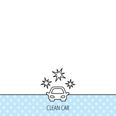 Clean car icon Cleaning wash station sign N3