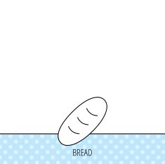 Bread icon Natural food sign N6