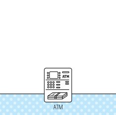 ATM icon Automatic cash withdrawal sign N5