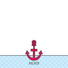 Anchor icon Nautical drogue sign Sea symbol N3