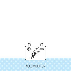 Accumulator icon Electrical battery sign N3