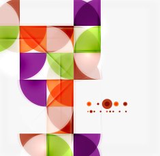 Semicircle triangle pattern