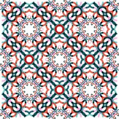 Seamless vector geometric abstract pattern Creative round shapes made of N12