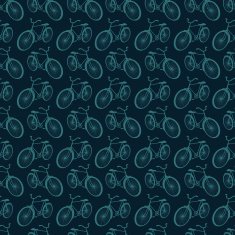 Sporty tourist seamless background with bicycles
