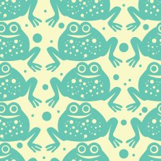 Seamless pattern of green frog