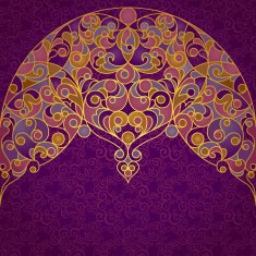 Vector ornate seamless border in Eastern style N17