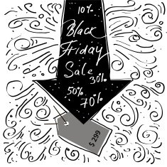 Hand lettering Black Friday and design elements N2