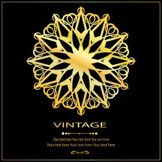 Flower Golden invitation card3 N2