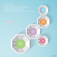 Infographics Elements the flower blow N2