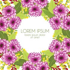 Frame with floral background N9