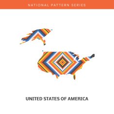 Colorful pixel map of USA N3